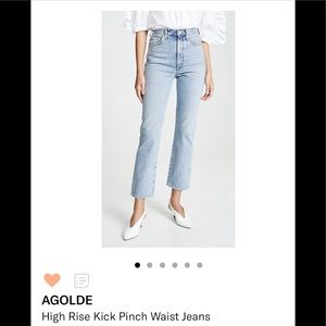 Agolde High Rise Kick Pinch Waist Jeans NWOT